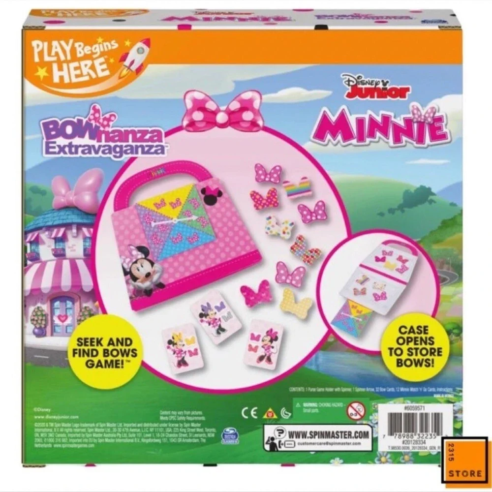 Disney Junior Minnie Mouse BOWnanza Extravaganza Seek & Find Bows Game 3+ NIB